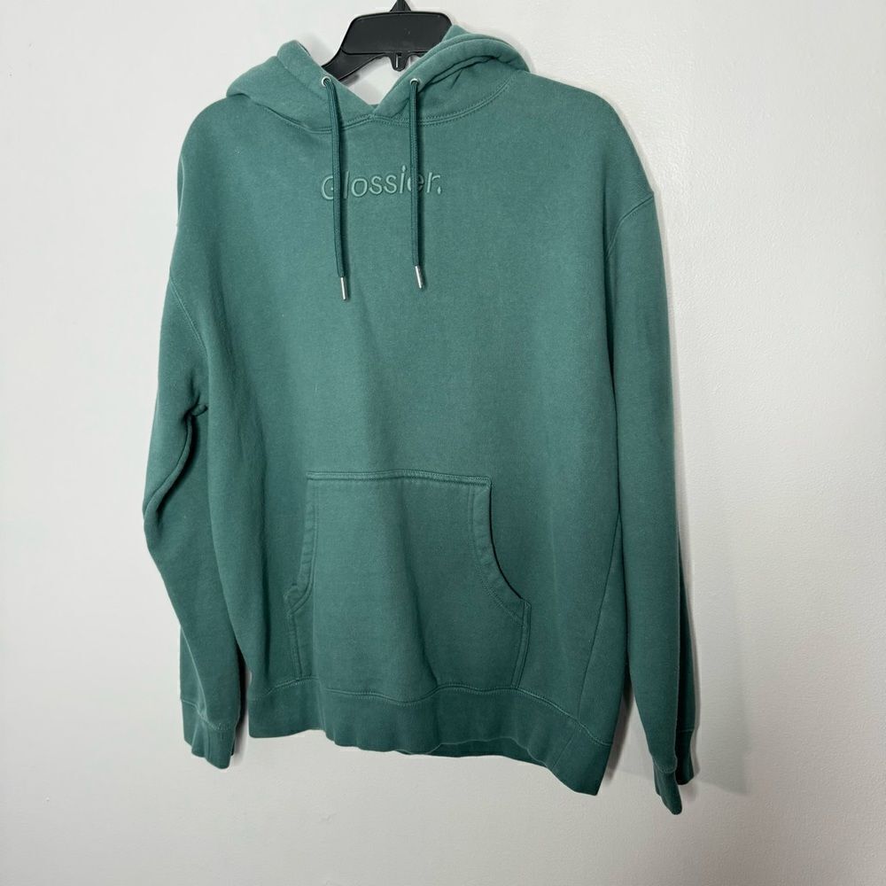 Glossier green/blue hoodie size medium